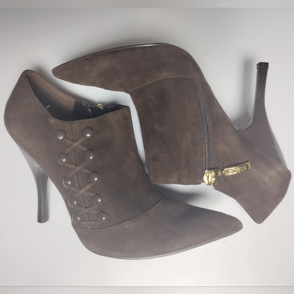 Ladies Suede High Heel Guess Shoes Size 6.5